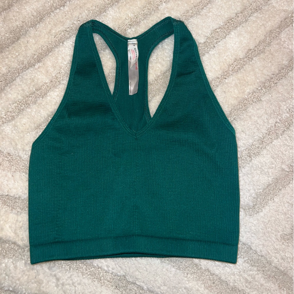 Green free people movement tank top bra